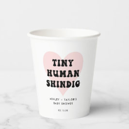 Tiny Human Shindig Modern Baby Dusche Pappbecher