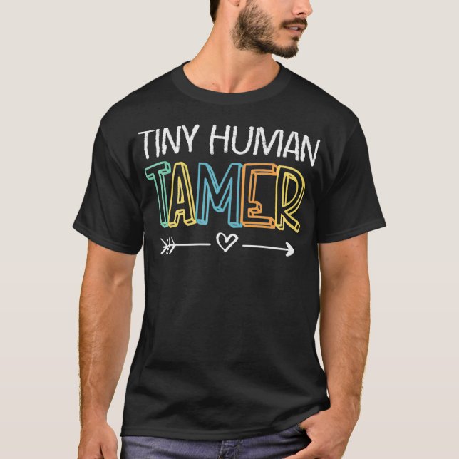 Tiny Human Tamer Teacher Premium T-Shirt (Vorderseite)