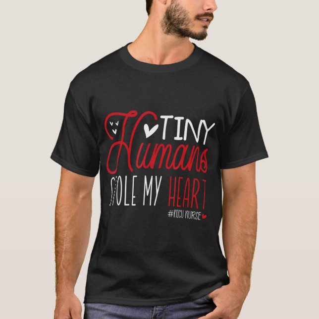Tiny Humans stahl mein Herz Niedlich Nicu Nurse Va T-Shirt (Vorderseite)