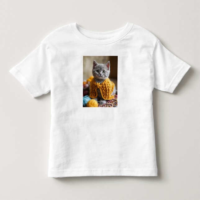 Tiny Kitten, großer T - Shirt (Vorderseite)