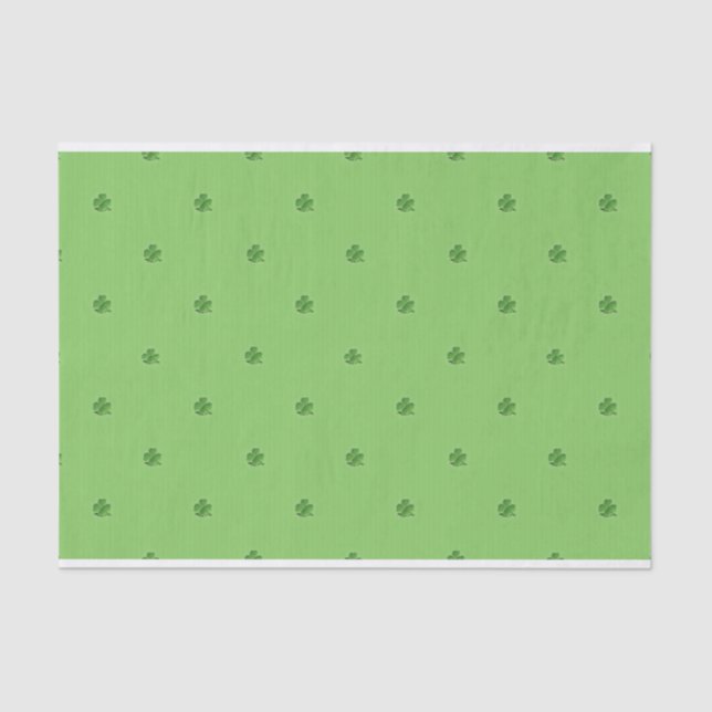 Tiny Kleeblatts St. Patrick's Day Print Seidenpapier (Vorderseite)