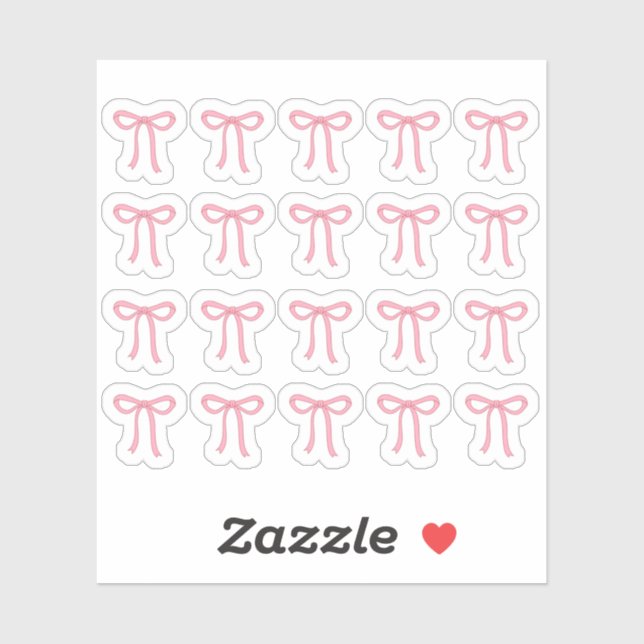 Tiny latte bows planner aufkleber (Blatt)