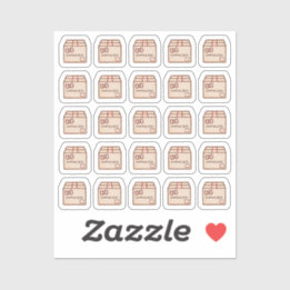 Tiny latte shipping box planner aufkleber