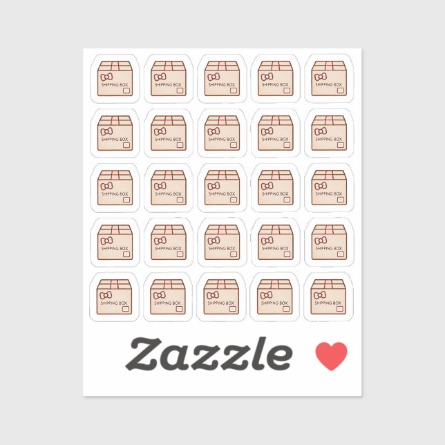 Tiny latte shipping box planner aufkleber (Blatt)