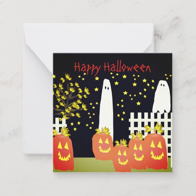 Tiny Little Halloween Mitteilungskarte (Vorderseite)