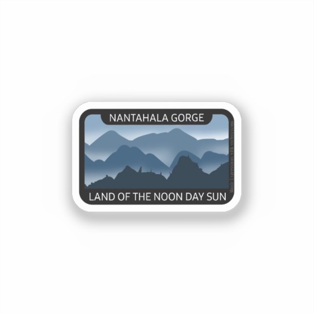 (Tiny) Nantahala Schlucht, Land der Sonne am Nordt Aufkleber (Vorderseite)