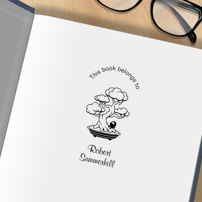 Tiny Ninja Bonsai Tree Buchzeichen Gummistempel (Von Creator hochgeladen)