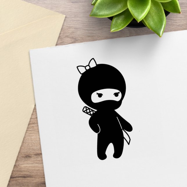 Tiny Ninja Girl Gummistempel (Von Creator hochgeladen)
