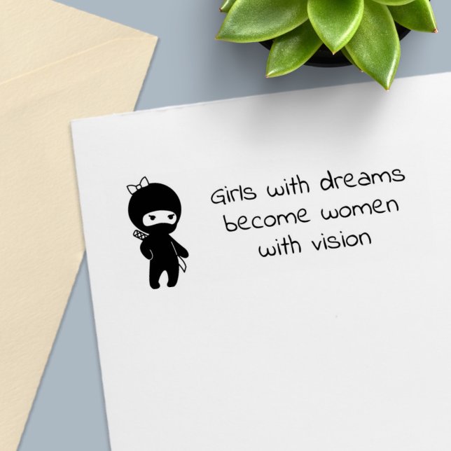 Tiny Ninja Girl Zitat Permastempel (Von Creator hochgeladen)