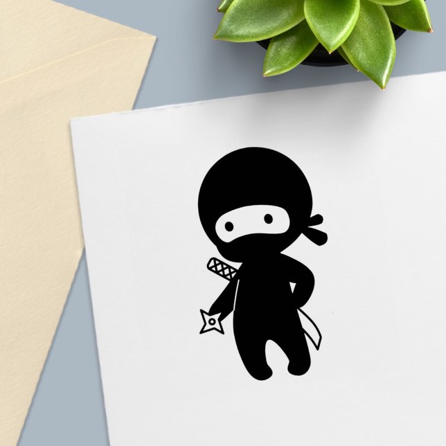 Tiny Ninja Holding Throwing Star Permastempel (Von Creator hochgeladen)