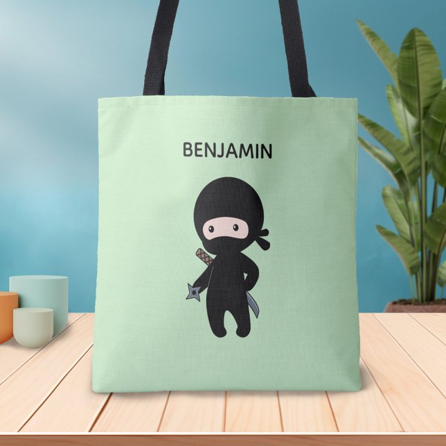 Tiny Ninja Individuelle Name auf Green Tasche (Von Creator hochgeladen)