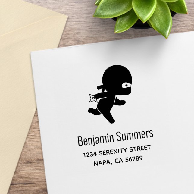 Tiny Ninja Running Address Gummistempel (Von Creator hochgeladen)