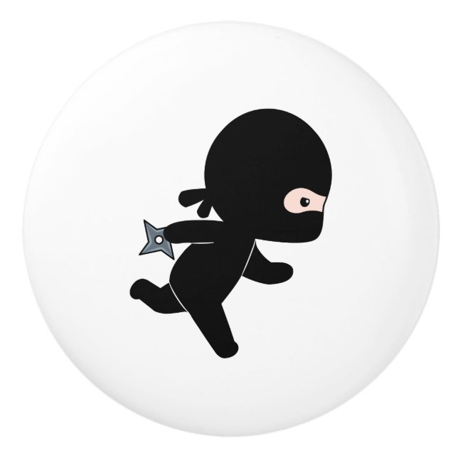 Tiny Ninja Running Keramikknauf (Vorderseite)