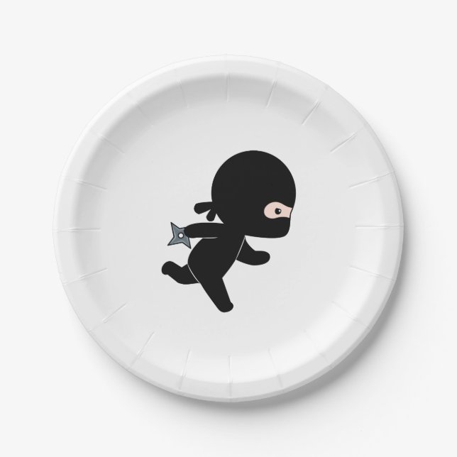 Tiny Ninja Running Pappteller (Vorderseite)