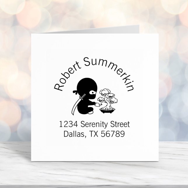 Tiny Ninja Watering Bonsai Tree Arch Adresse Permastempel (Von Creator hochgeladen)