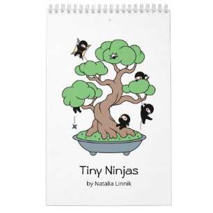 Tiny Ninjas Schlicht White Kalender