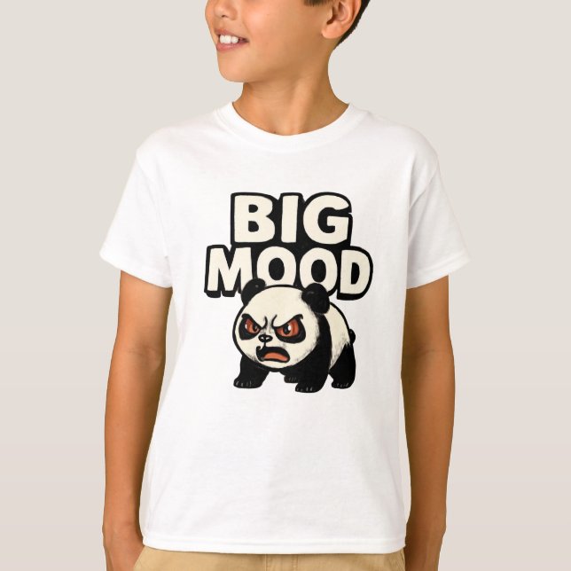 Tiny Panda, Big Mood - Funny Niedlich Art T-Shirt (Vorderseite)