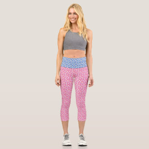 Tiny Pastel Hearts Capri Leggings