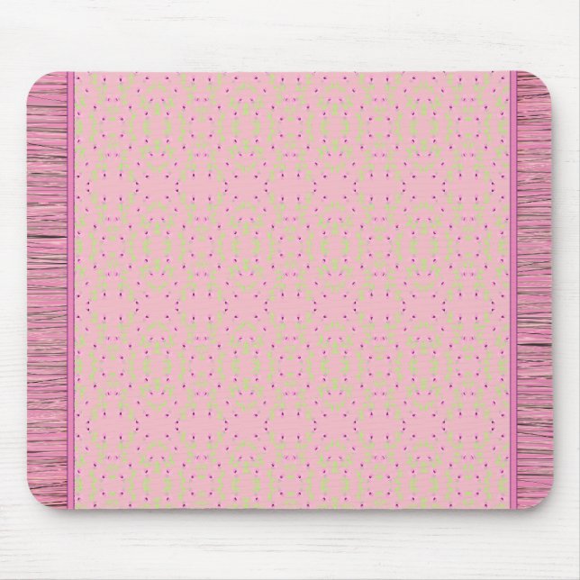 Tiny Pink Flower Pattern Designer Mousepad (Vorne)