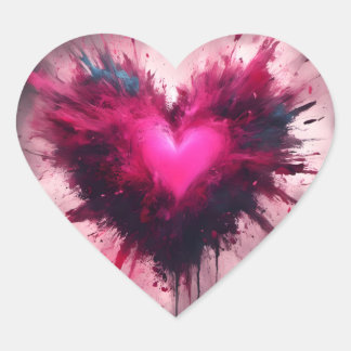 Tiny Pink Heart Herz-Aufkleber
