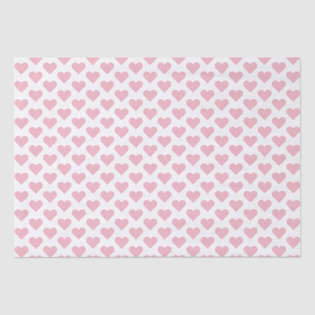 Tiny Pink Hearts Muster Gewebe Papier (Vorderseite)