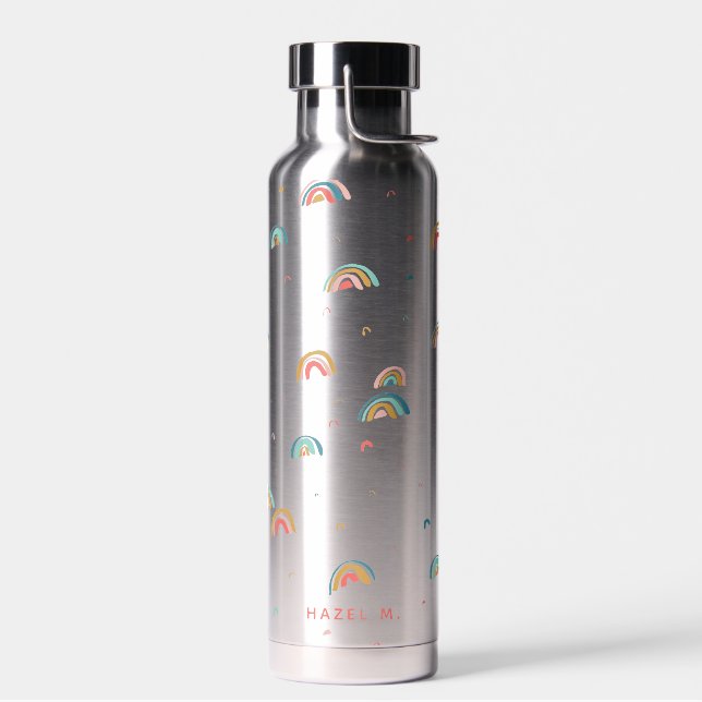 Tiny Rainbows und Personalisierter Name Trinkflasche (Links)