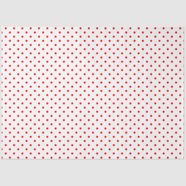 Tiny Red Polka Dots Seidenpapier (Vorderseite)