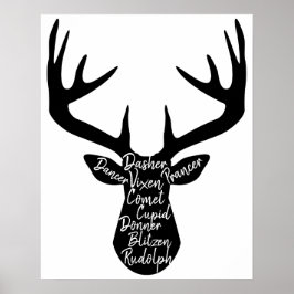 Tiny Reindeer Christmas Poster