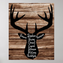 Tiny Reindeer Christmas Poster