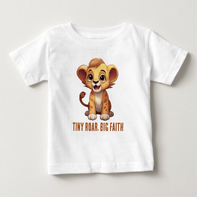 Tiny Roar, großer Glaube Baby T-shirt (Vorderseite)