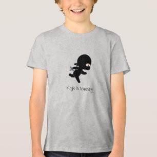 Tiny Running Ninja im Training Tri-Blend Shirt