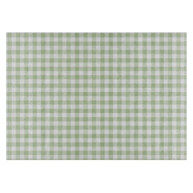 Tiny Sage and White Gingham Schneidebrett (Vorderseite)
