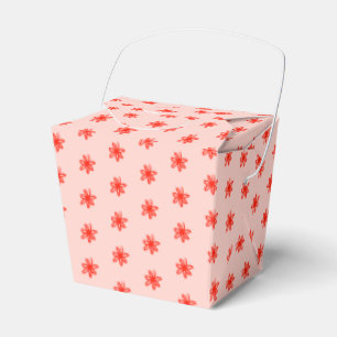 Tiny Scribbled Daisies Rustic Whimsical Rosa Red Geschenkschachtel