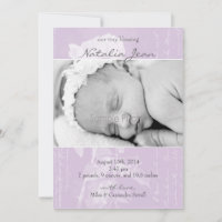 Tiny Sessing Birth Announcement//Lilac