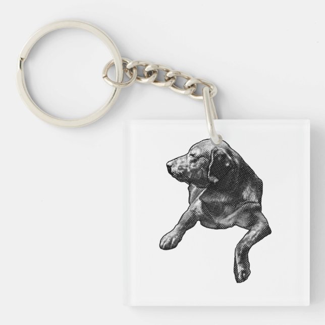 Tiny Speckle Charm, Labrador Schlüsselanhänger (Vorderseite)