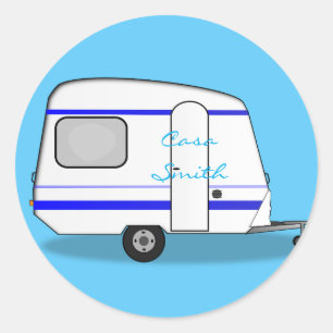 Tiny stromlinienförmige Caravan Thunder_Cove jede Runder Aufkleber