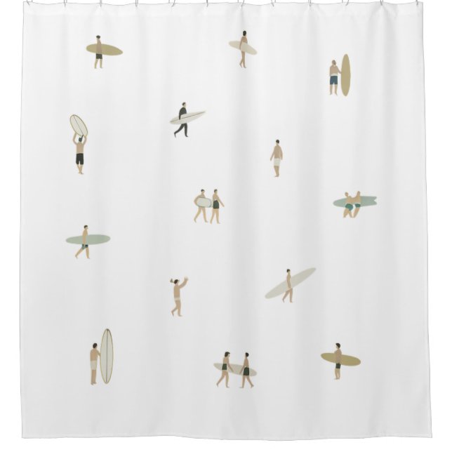 Tiny Surfers Shower Curtain Duschvorhang (Vorderseite)