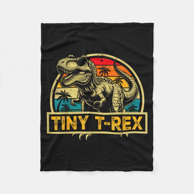 Tiny T-rex T Rex Dinosaur Tiny T-rex Family Matchi Fleecedecke (Vorderseite)