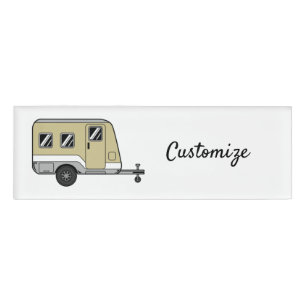 Tiny Tan Caravan Camper Thunder_Cove Namenschild
