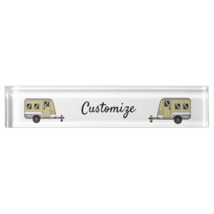 Tiny Tan Caravan Camper Thunder_Cove Namensplakette