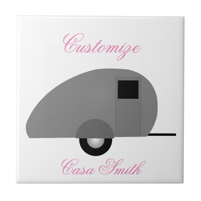 Tiny Teardrop Trailer Thunder_Cove Fliese (Vorderseite)