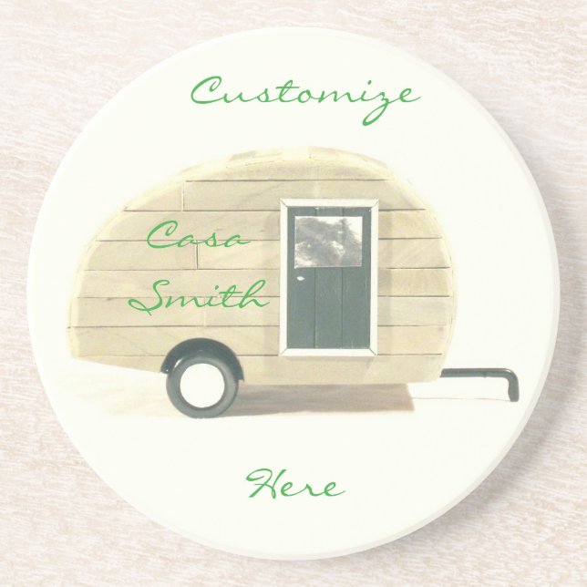 Tiny Teardrop Trailer Thunder_Cove Getränkeuntersetzer (Vorne)