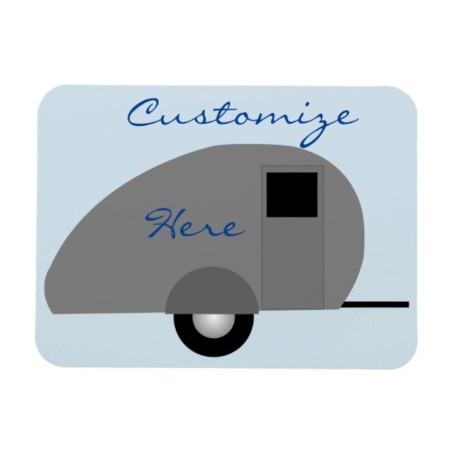 Tiny Teardrop Trailer Thunder_Cove Magnet (Horizontal)