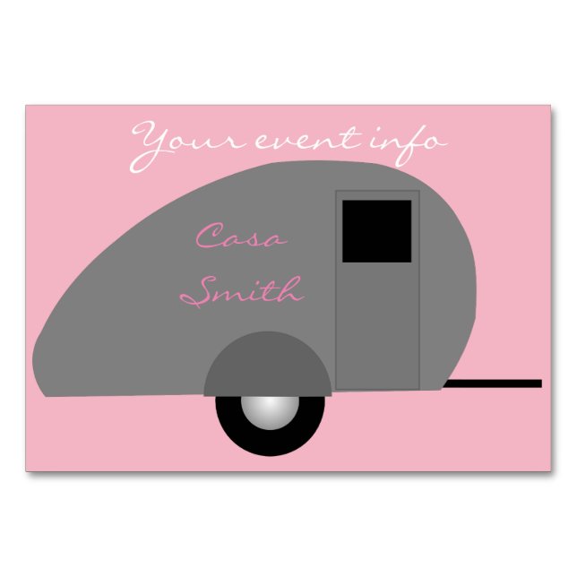 Tiny Teardrop Trailer Thunder_Cove Tischnummer (Vorderseite)