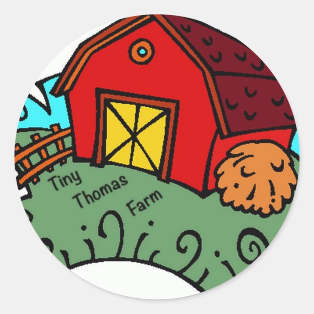 Tiny Thomas farm Runder Aufkleber (Vorderseite)