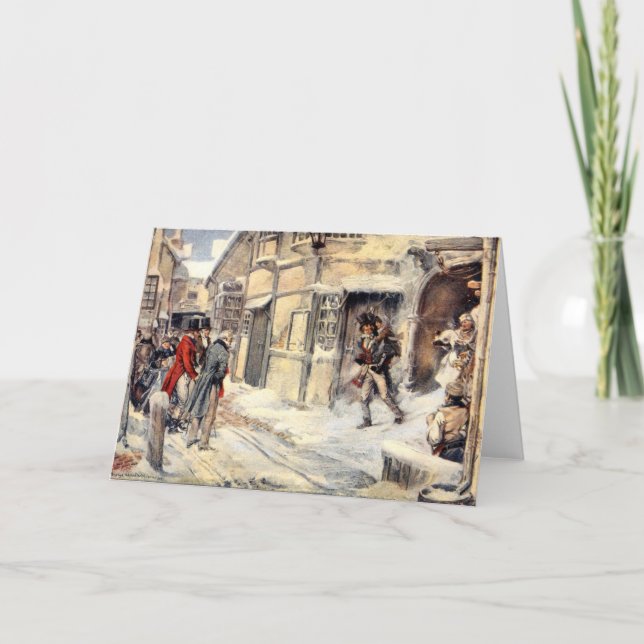 Tiny Tim Snow eine Weihnachtskarte Feiertagskarte (Vorderseite)