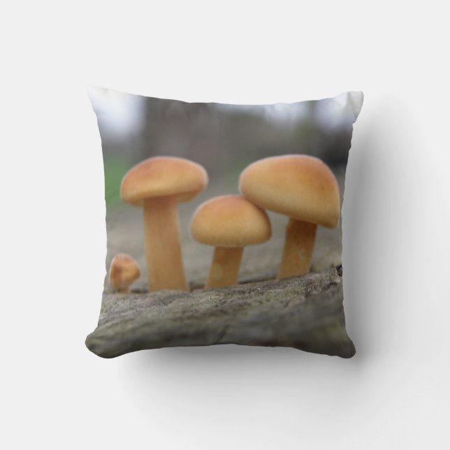 Tiny Toadstools Macro Pillow Kissen (Vorderseite)
