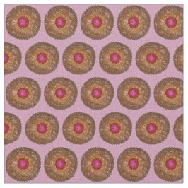Tiny Tortes Raspberry Linzer Torte Cookies Fabric Stoff