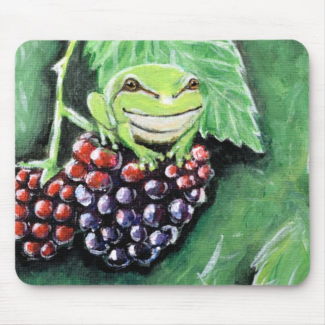 Tiny Tree Frog auf einer BlackBerry-Malerei Mousepad (Vorne)