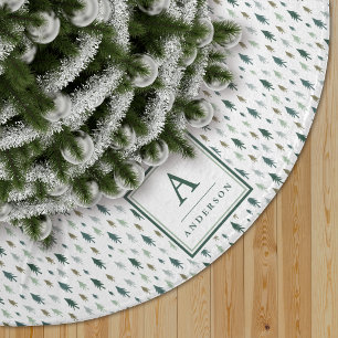 Tiny Trees Mit Monogramm Baumrock Polyester Weihnachtsbaumdecke